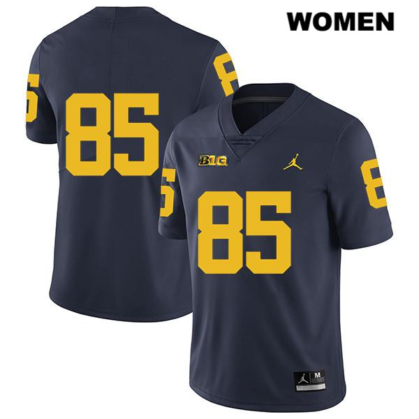Women's NCAA Michigan Wolverines Mustapha Muhammad #85 No Name Navy Jordan Brand Authentic Stitched Legend Football College Jersey DS25Q50JJ